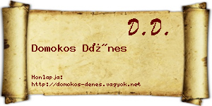 Domokos Dénes névjegykártya